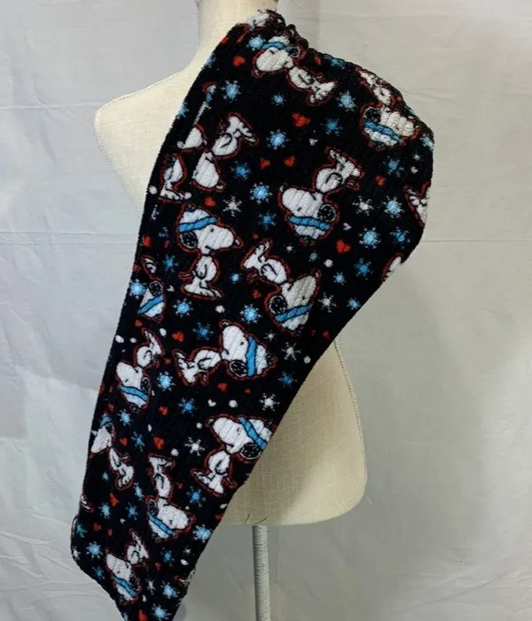 Peanuts Snoopy Fleece Black Pajama Pants Size S - Image 6