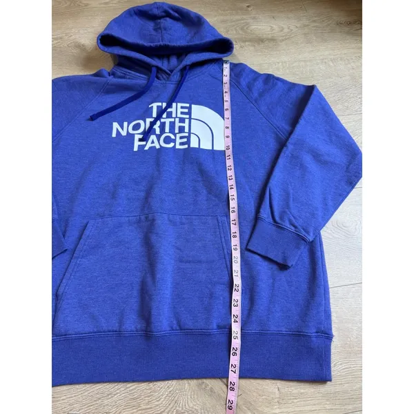 EUC Womens The‎ North Face blue Logo hoodie pullover size XL - Image 5