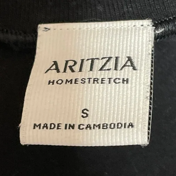 Aritzia Homestretch Women's Black Long Sleeves Slim Crew Neck Tee T-shirts Top S - Image 4