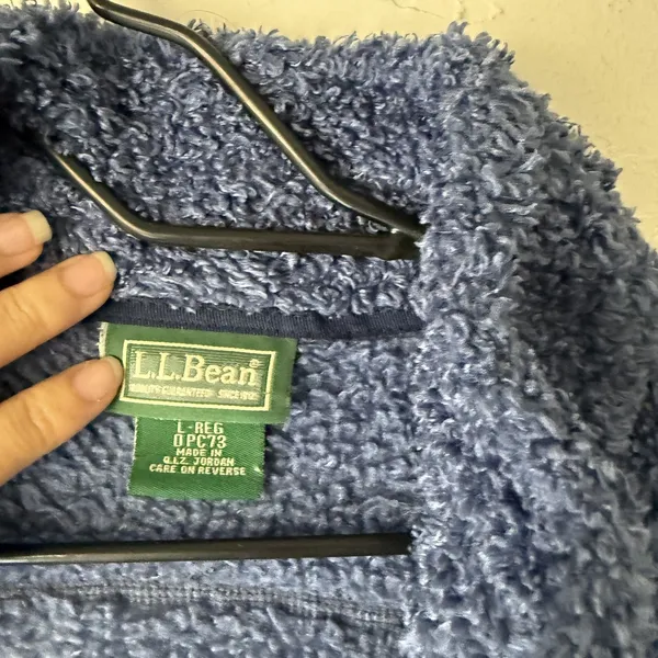 LL Bean Jacket Womens‎ Large Full Zip Fleece Sherpa Lined Warm Cozy Outdoors - Image 4