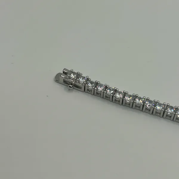 Kay Jewelers Moissanite Tennis Bracelet Gold 3mm 7 Inch Brand New VVS1 Crazy Shine No Pass - Image 5