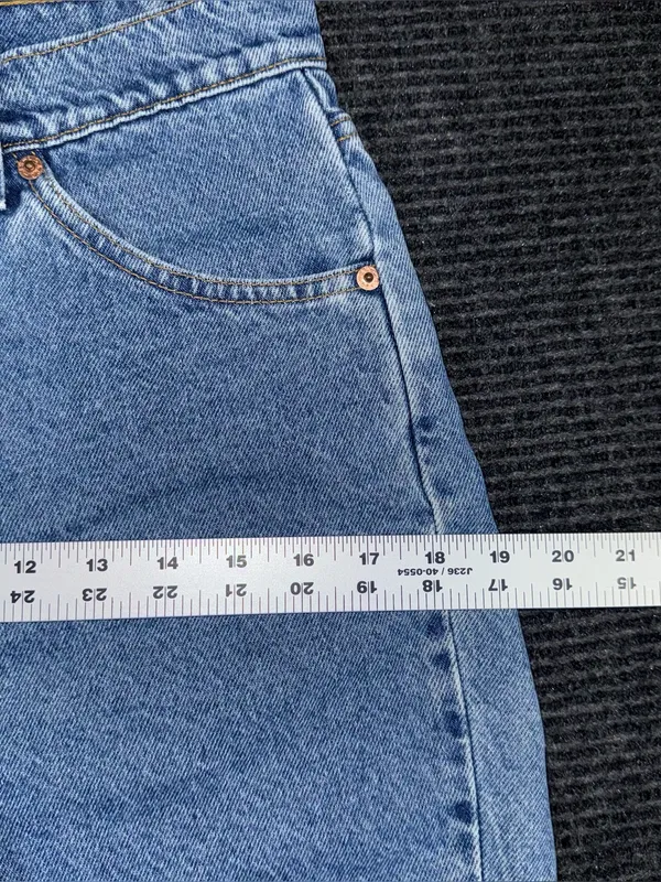VTG 90s Levi’s 550 Relaxed Denim Shorts Orange Tab Distressed 26 (tag 28) Jorts - Image 10
