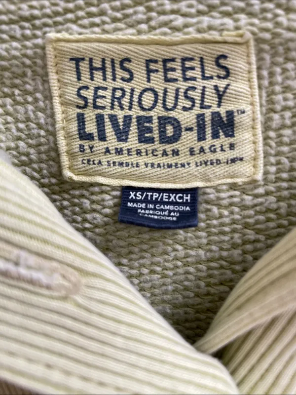 AE American Eagle Big Hug Henley Pullover Sweatshirt in Fresh Green Size XS - Image 12