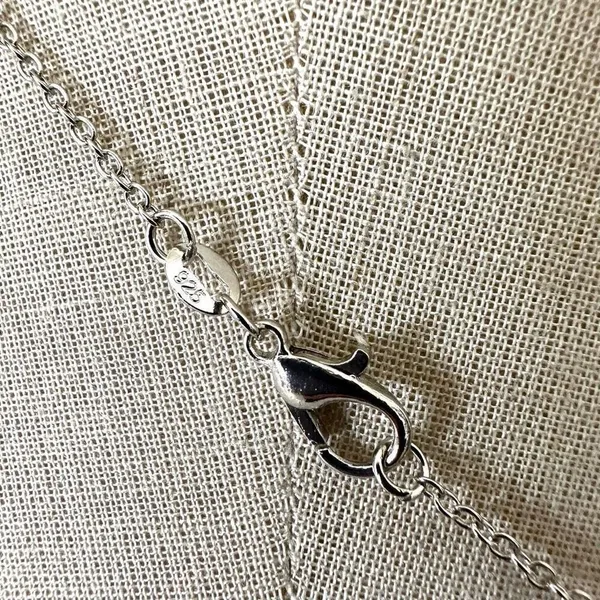 Vintage Dolphin Pendant Necklace with Blue Glass Orb - Image 6