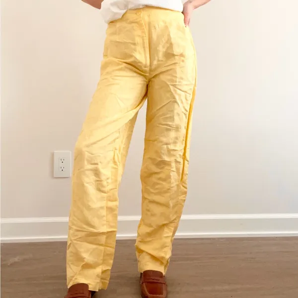 Vintage Yellow Trousers - Image 2