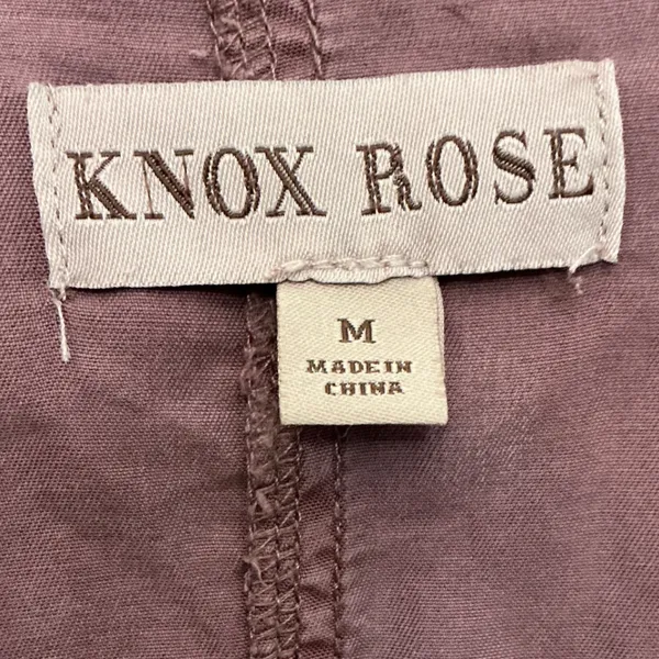 Knox Rose Mauve Utility Jacket Open Front Draped Lyocell Boho Purple Medium - Image 4