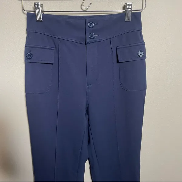 Halara SculptKnit High Waisted Side Flap Pocket Flare Casual Cargo Pants - Image 5