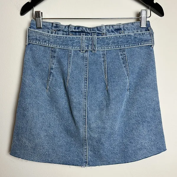 We‎ The Free East of Eden Paper Bag Denim Belted Skirt - Image 8
