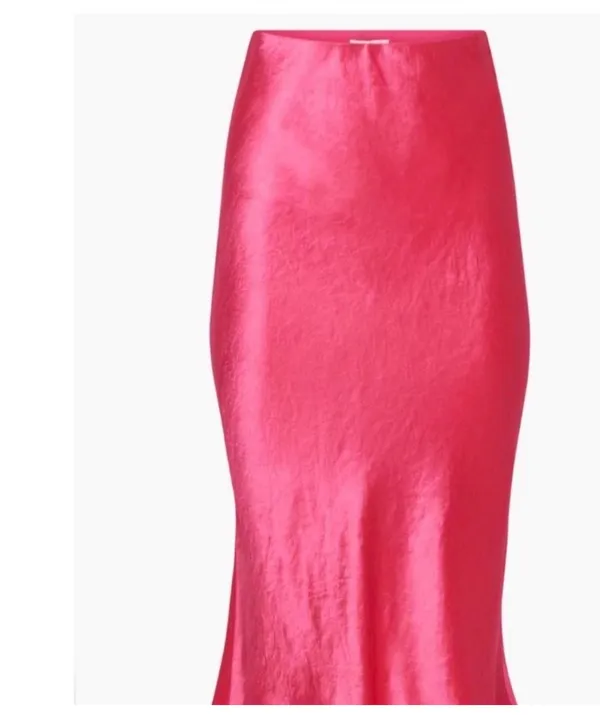 Babaton Satin Midi Skirt - Vibrant Pink (Size 4) - Image 5
