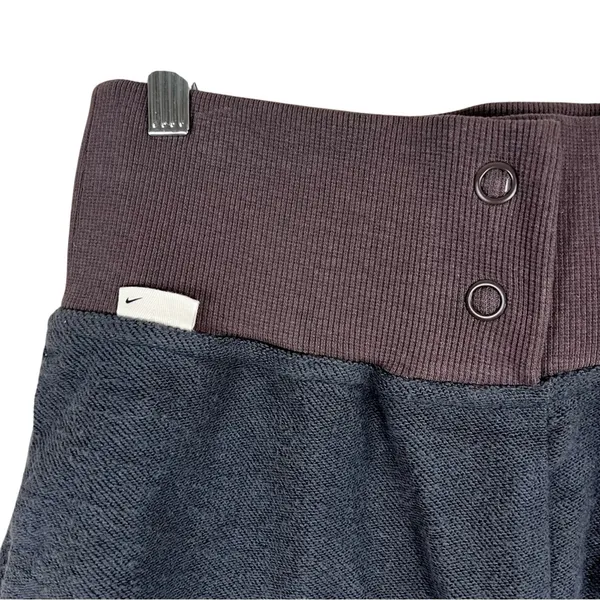 NWT Nike Reverse French Terry Baggy Shorts Black Brown High Rise Athleisure Sz M - Image 3