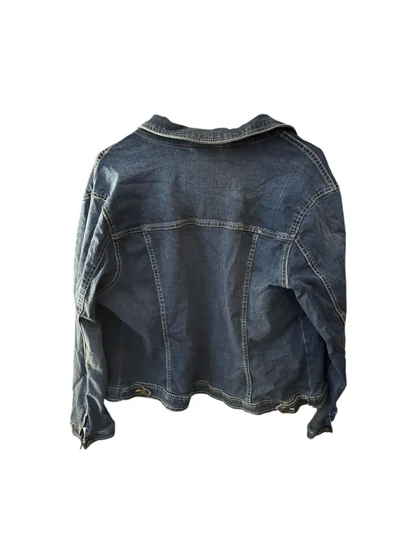One5One Denim Medium Wash Blue Jacket Size L - Image 4