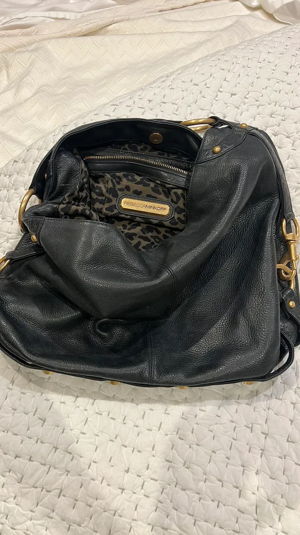 Rebecca Minkoff Black Pebbled Leather Purse - Image 6