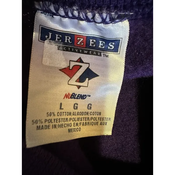 Vintage Red Hat Lady Purple Sweatshirt Crew Neck Womens Large Embroidery & Gems - Image 4