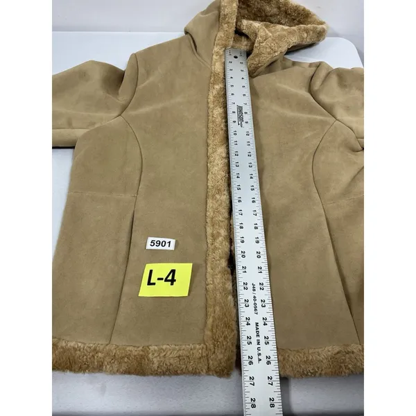 Womans Braeton Lined Hooded Winter Jacket XL Tan - Image 6