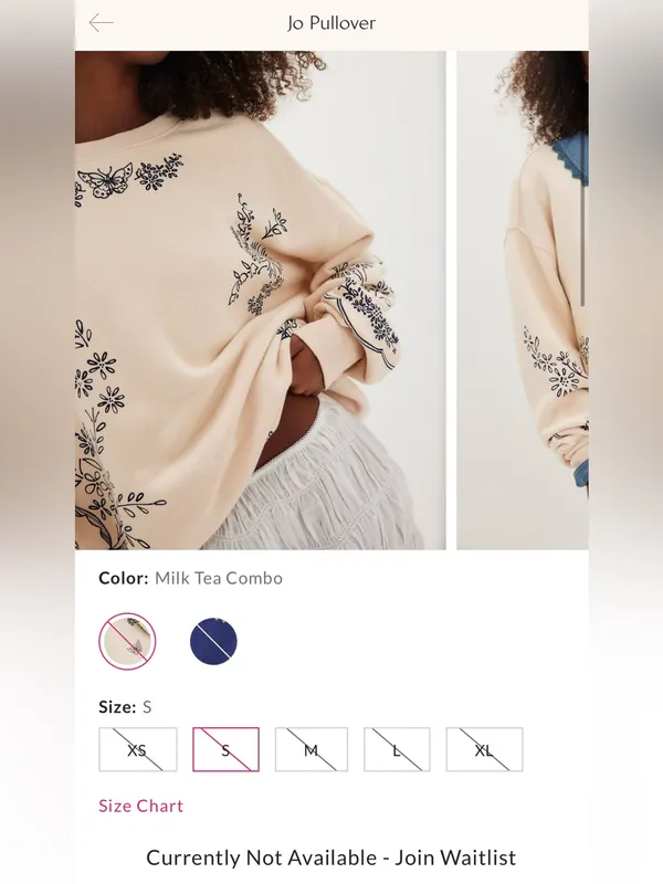 NWOT Free People Jo Pullover - milk tea combo - small - SOLD OUT / RARE - Image 7