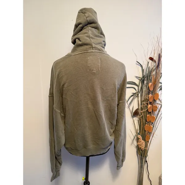 Aerie Women Olive Green Hoodie Long Sleeve‎ Pocket Casual Size XS oversized - Image 3