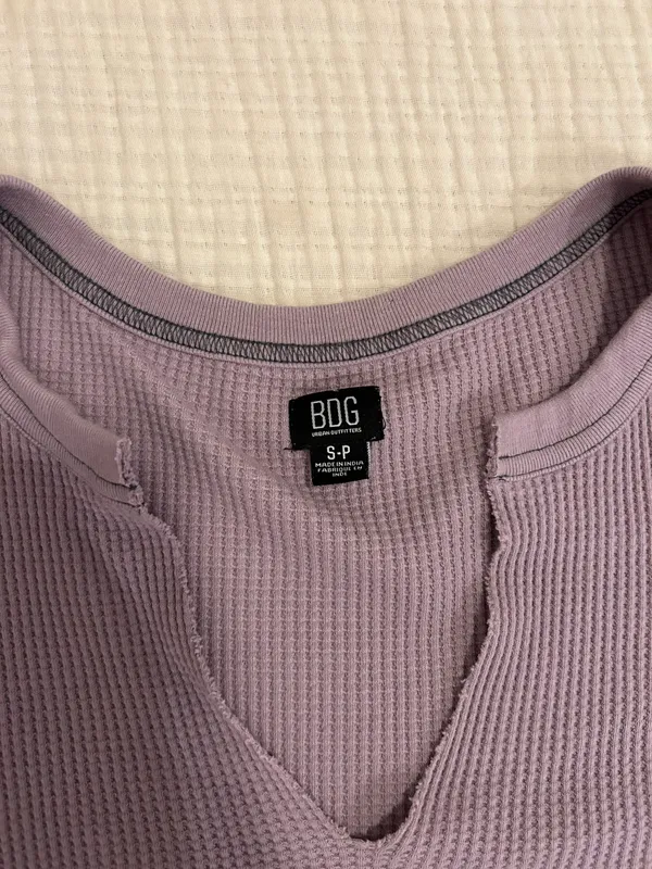 BDG Lavender Waffle Long Sleeve - Image 2