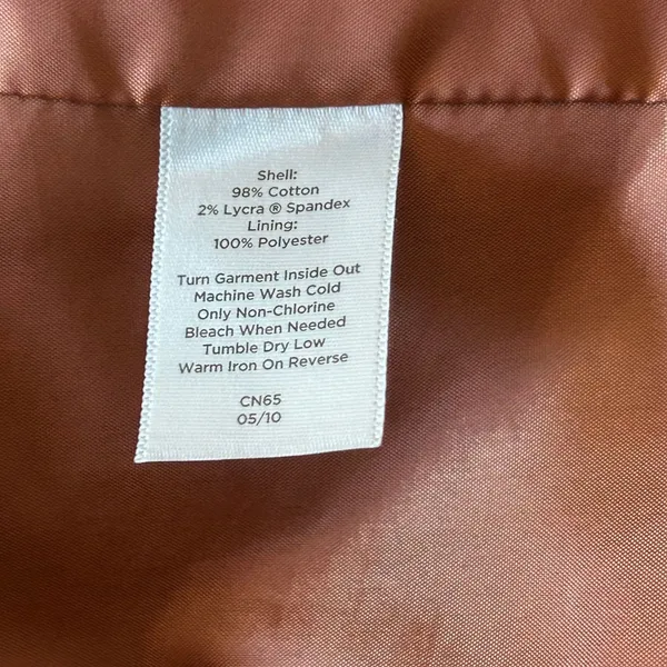 Talbots Womens Brown Corduroy Peplum Blazer Jacket Size‎ 14 Cinnamon 3-Button - Image 7