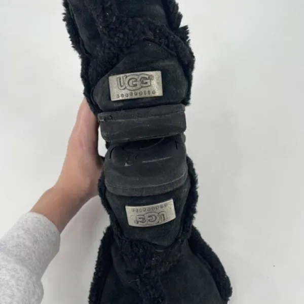 UGG Women's Water Resistant Suede Pull-On Fur‎ Carter Winter Boots Black Size 5 - Image 7
