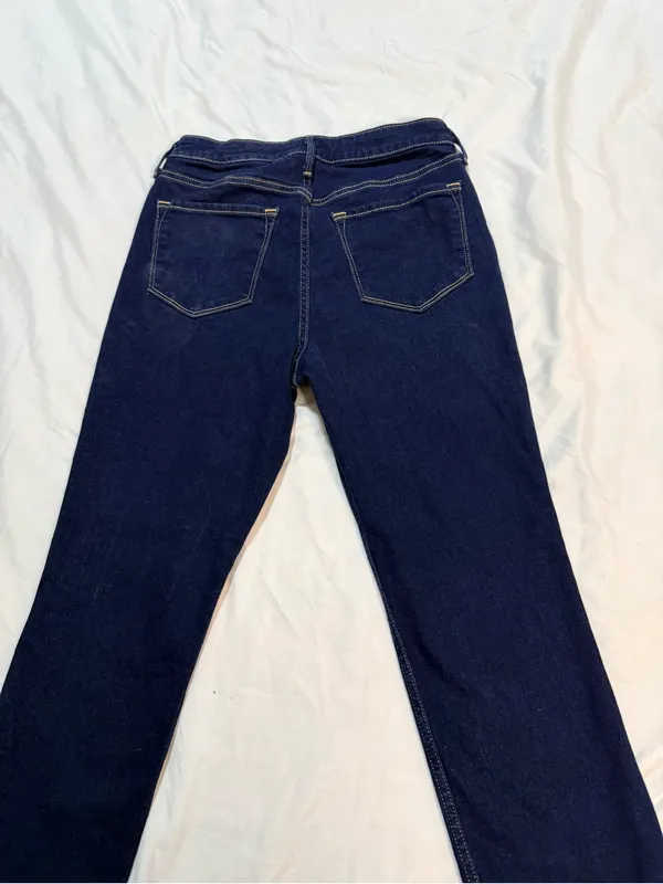 Old Navy Dark Blue High-Rise Straight Jeans - Image 10