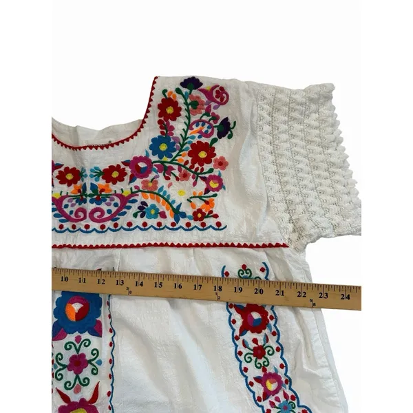 YZXDORWJ Top Womens 3XL Mexican Floral Embroidered Peasant Festival Boho #CCC1-1 - Image 6