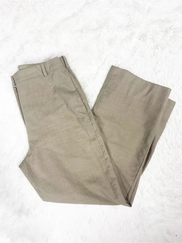 Banana Republic High-Rise Modern Straight Wool Pants Size 8 Khaki - Image 5