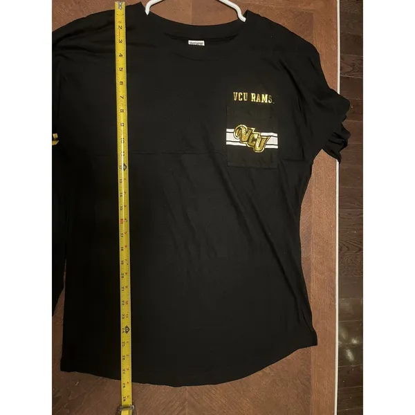 Victoria's Secret Pink VA Commonwealth University Black Long Sleeve Shirt S - Image 6