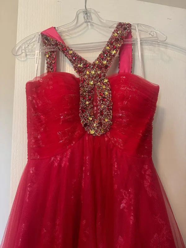 Sherri Hill Dress Red - Image 2