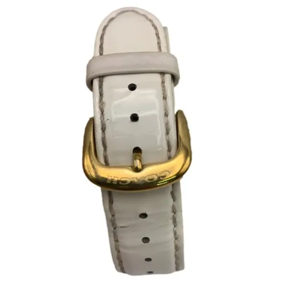 COACH Boyfriend Gold-tone Patent Leather Ladies Wristlet Watch - Image 3