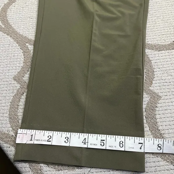 Banana Republic Airstretch Tapered Pants Olive Green Textured Ankle Size XL - Image 6