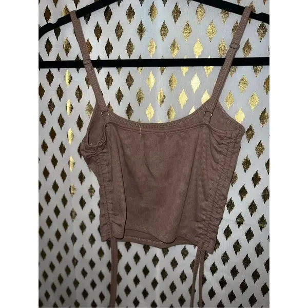 Y2K rhinestone butterfly brown strappy crop top full tilt size S - Image 4