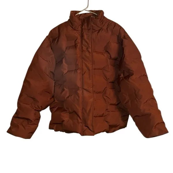 Vintage Reclaimed Brown Puffer Jacket(Size 10) - Image 3