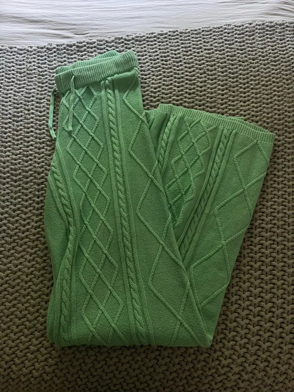 Edikted Kasey Cable Knit Pants - Image 4