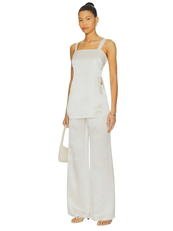Amanda Uprichard Mariko Top in Ivory Small New Womens Sleeveless Tank Tunic - Image 5