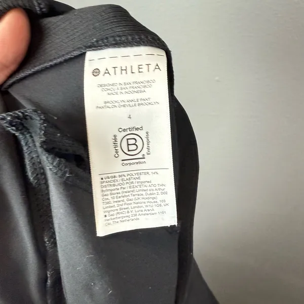 Athleta‎ Brooklyn Jogger Women's Black Athletic Athleisure Pants Size 4 - Image 4