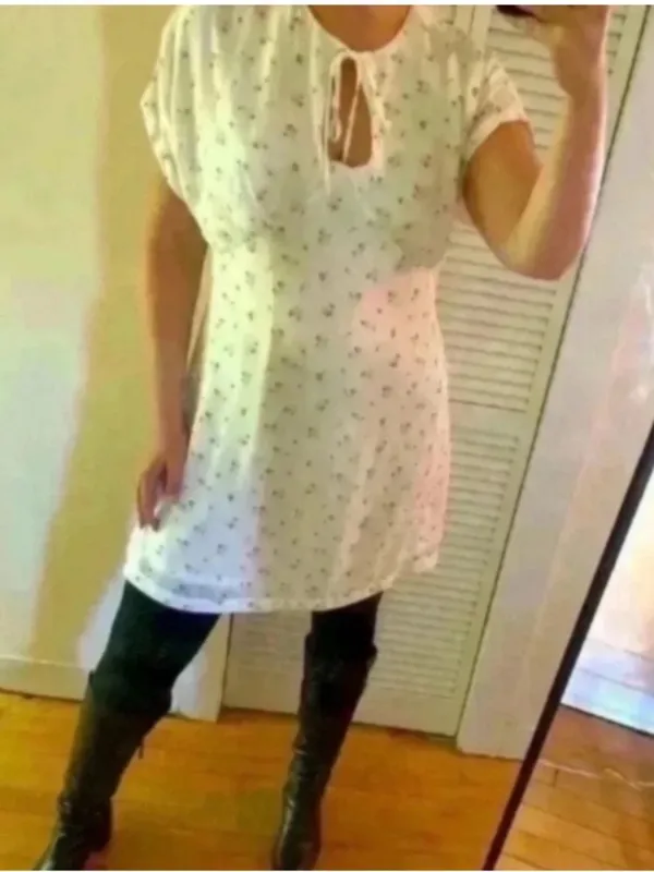 Love, Whit by Whitney Porter White Floral Dress size Large - Image 2