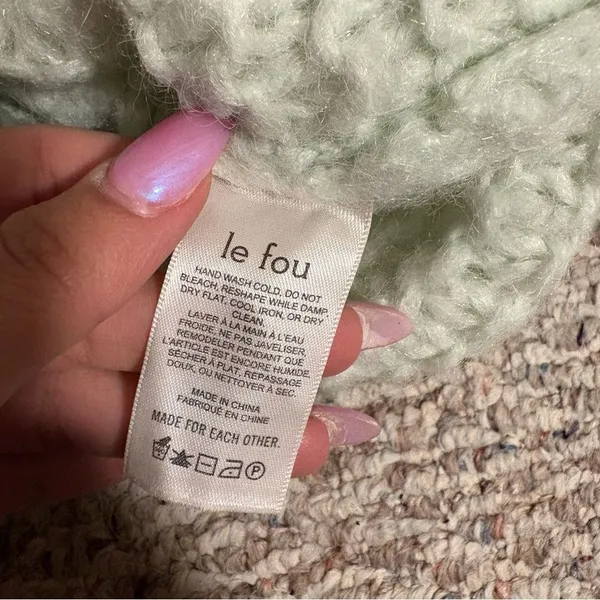 Aritzia Wilfred Le Fou Shimmy Sweater Ginger Mint Alpaca Wool Blend- Size Small - Image 8
