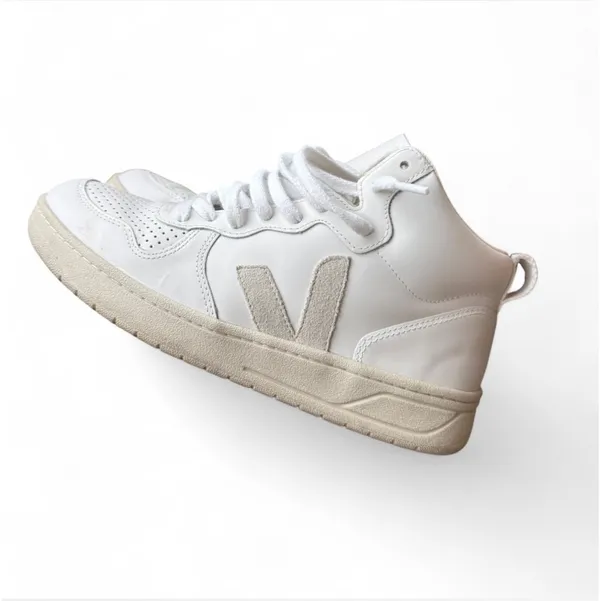 VEJA White High Top Sneakers Size 8 - Image 3