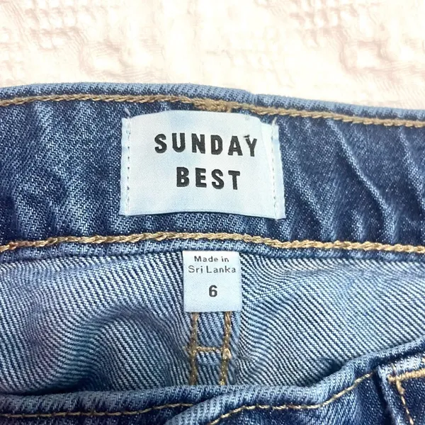 Aritzia Sunday Best Jupiter Jeans High-Waisted Wide Leg Dark Wash Women’s Size 6 - Image 4