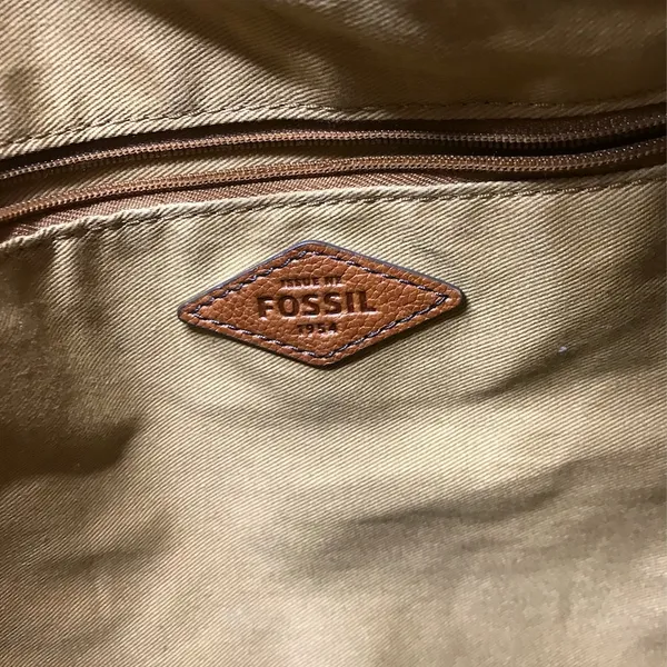 FOSSIL Jori Cow Leather Hobo Bag Exterior Pockets Brown Office Everyday Timeless - Image 10