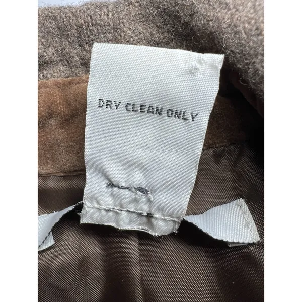 CAbi Womens Brown Wool Blend Ruffle Front Jacket fairy whimsical witchy cottage - Image 5