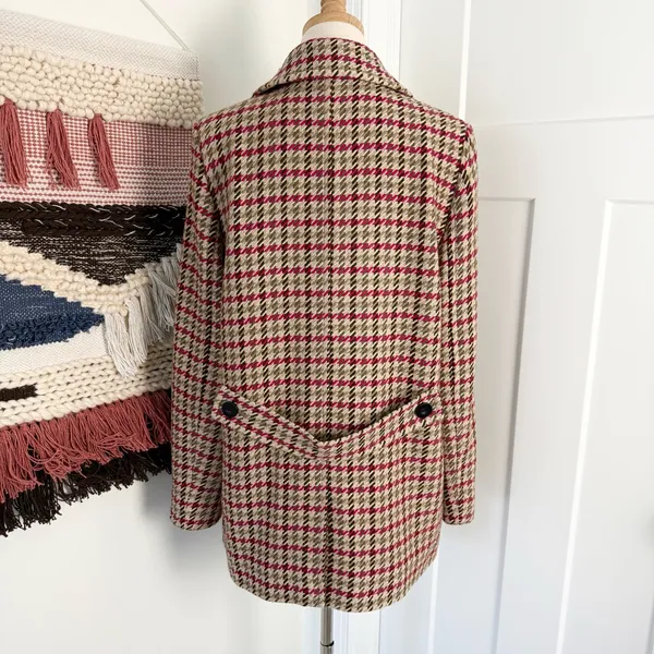 & Other Stories Houndstooth Coat Sz 8 - Image 7