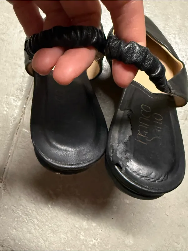 Franco Sarto Briella Black Leather Slingback Flats Size 6 - Image 2