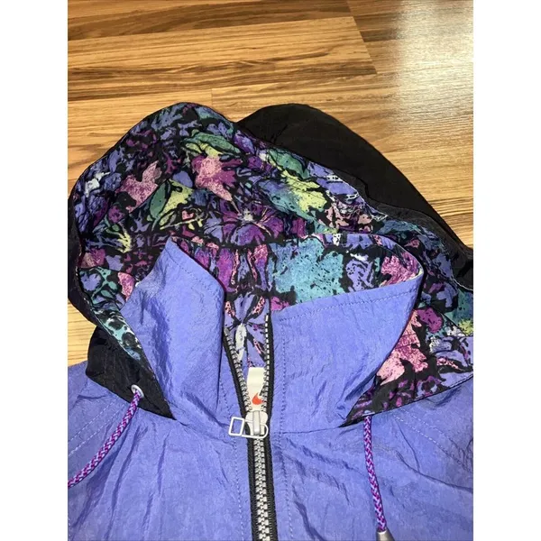 Nike‎ Jacket Vintage Nylon Windbreaker Women's Gym Full Zip Retro Size Large - Image 7