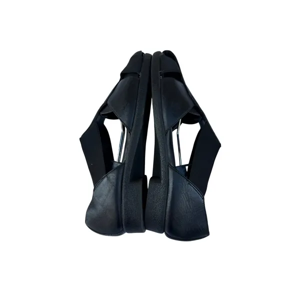 Airspree Black Leather Slip-On Sandals Women’s Size 7 Comfort Summer Shoes - Image 4