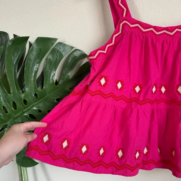Loft Embroidered Tiered Cami Tank - Image 5