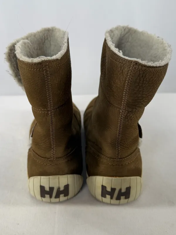 Helly Hansen‎ Waterpoof Leather Shearling Winter Pull On Boots in Brown Size 5.5 - Image 5