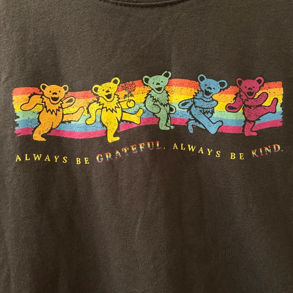 Grateful Dead Women’s Long Sleeve Tee Size Medium Black Tie Dye Dancing Bears - Image 4