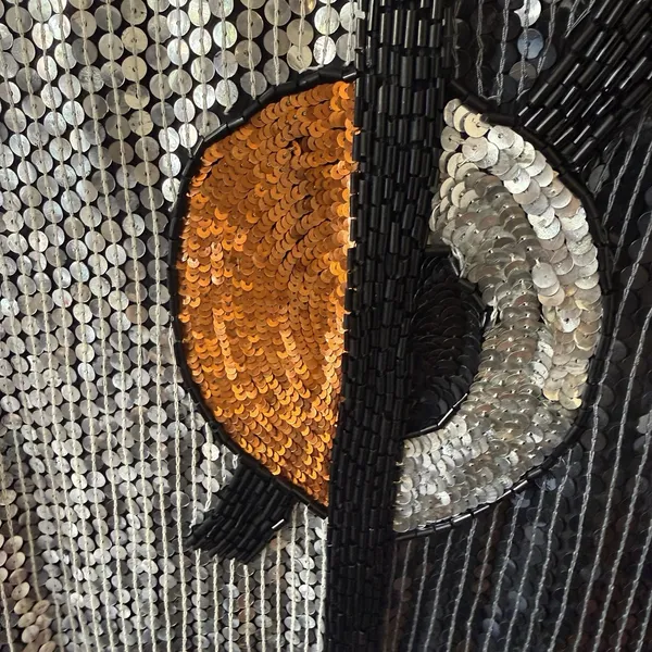 Chanson d'Amour Women's Large Art Deco Sequin & Bead Tunic Glamour Bling VTG - Image 4