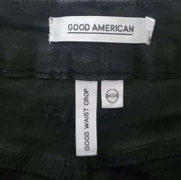 good waist crop black jeans sz 00/24 - Image 3